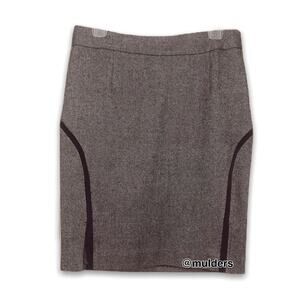 Club Monaco Gray & Black Birds Eye Dotted Pencil Skirt Size 4